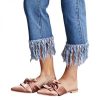 Forever 21 Trendy Fringed Bottom Jeans - Image 2