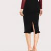 Black High Waist Pencil Midi - Image 5