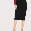 Black High Waist Pencil Midi - Image 4