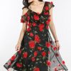 Celine Red Rose Midi