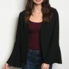 Black Bell Sleeves Blazer