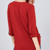 Mellie Red Brick Surplice Blouse - Image 2