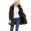 Mocha Fur Lined Coat - Image 3