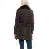Mocha Fur Lined Coat - Image 5
