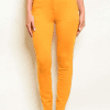 Ponte Mustard Skinny Pants