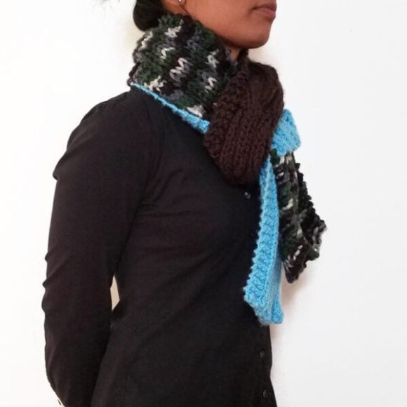 Cable Knit Scarf With Strap Vone Kevitz