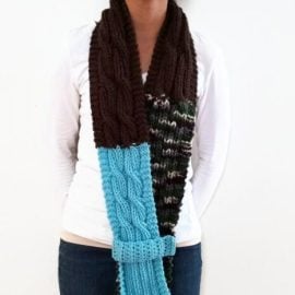 Cable Knit Scarf With Strap Vone Kevitz