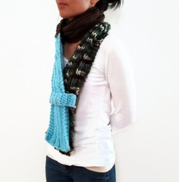 Cable Knit Scarf With Strap Vone Kevitz