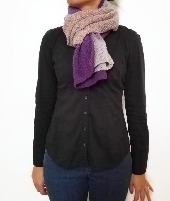 Plum Purple Wool Scarf Vone Kevitz