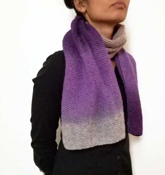 Plum Purple Wool Scarf Vone Kevitz