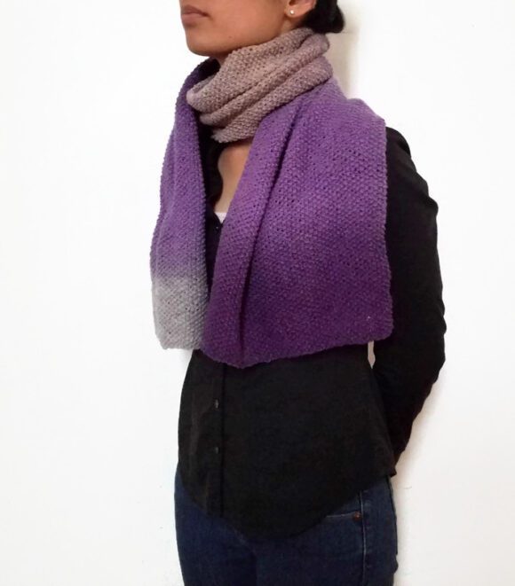 Plum Purple Wool Scarf Vone Kevitz