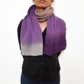 Plum Purple Wool Scarf Vone Kevitz