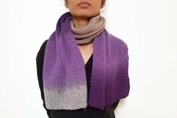 Plum Purple Wool Scarf Vone Kevitz