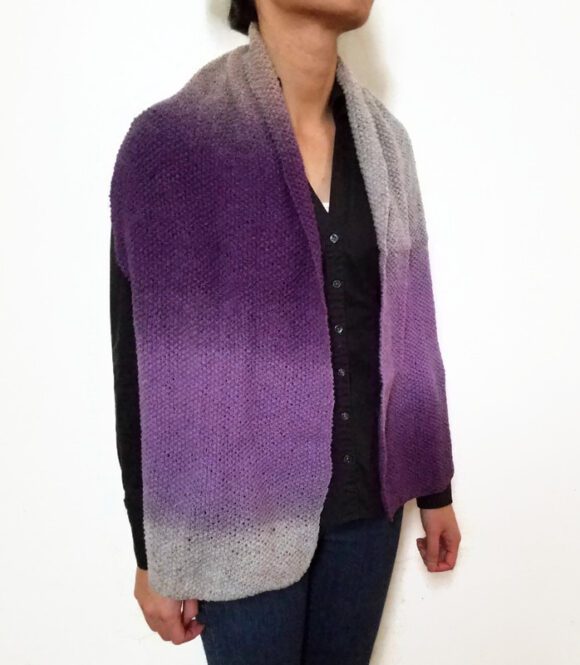 Plum Purple Wool Scarf Vone Kevitz