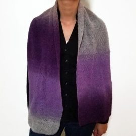 Plum Purple Wool Scarf Vone Kevitz