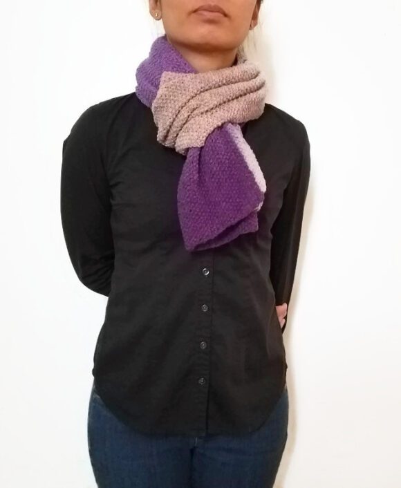 Plum Purple Wool Scarf Vone Kevitz