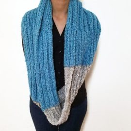 True Blue Infinity Scarf Vone Kevitz