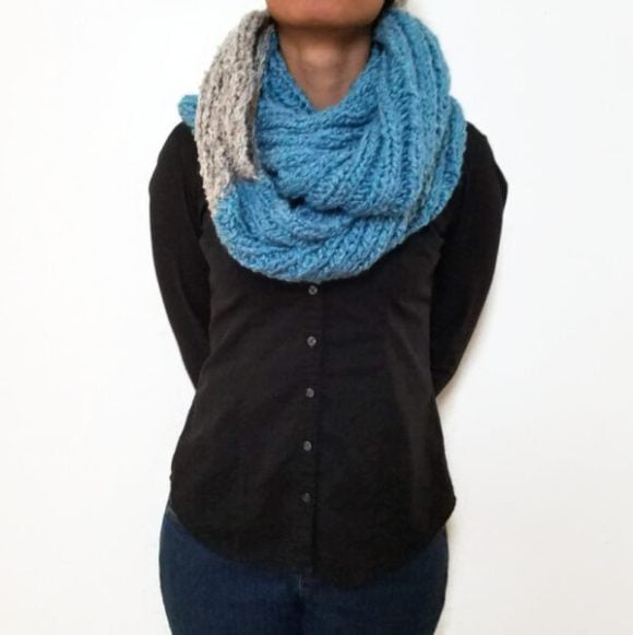 True Blue Infinity Scarf Vone Kevitz