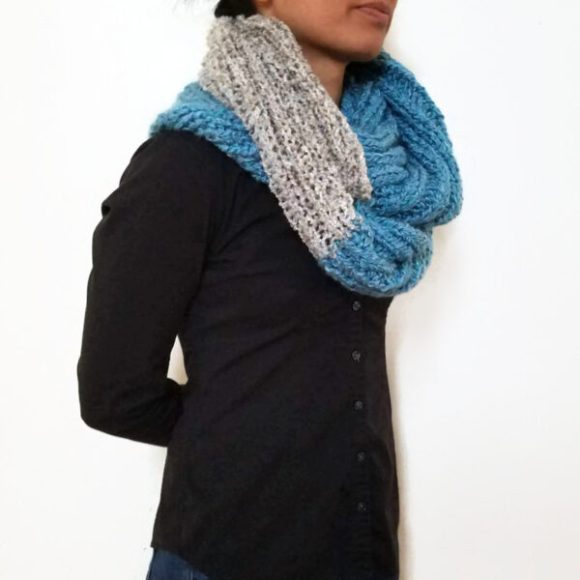 True Blue Infinity Scarf Vone Kevitz