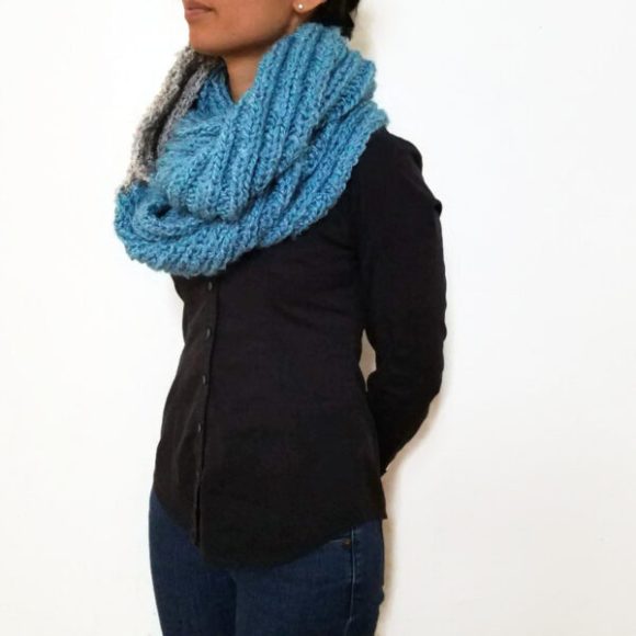 True Blue Infinity Scarf Vone Kevitz