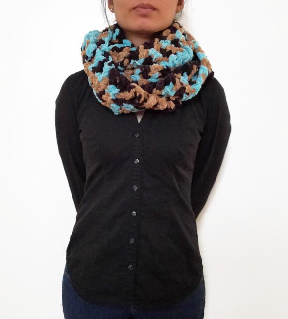 Brown/Turquoise RUTH Scarf Vone Kevitz