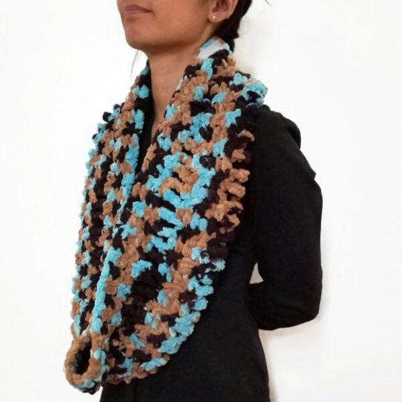 Brown/Turquoise RUTH Scarf Vone Kevitz