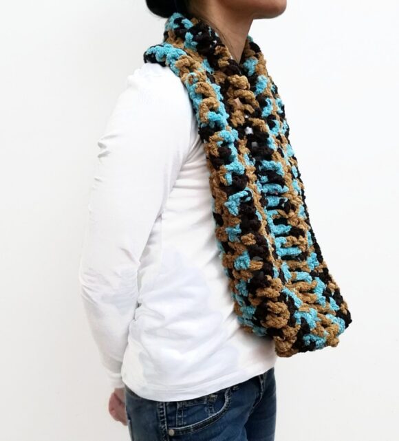 Brown/Turquoise RUTH Scarf Vone Kevitz