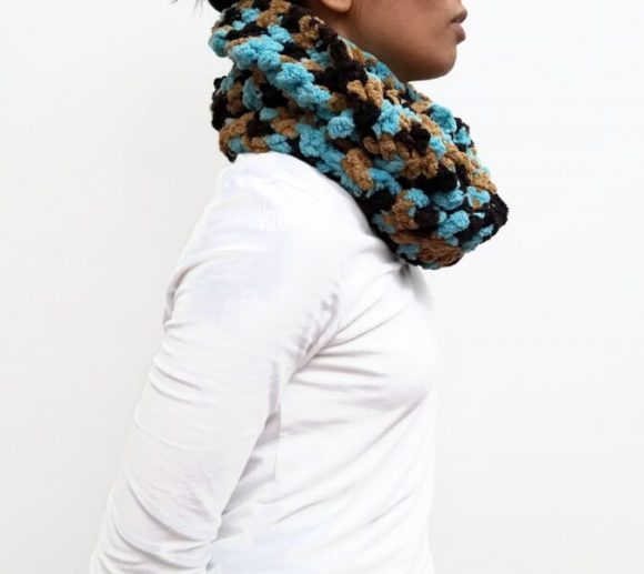 Brown/Turquoise RUTH Scarf Vone Kevitz