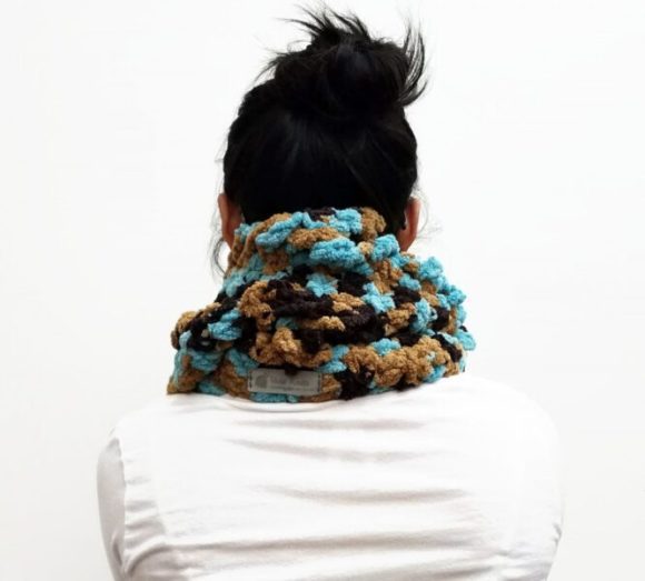 Brown/Turquoise RUTH Scarf Vone Kevitz