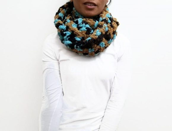 Brown/Turquoise RUTH Scarf Vone Kevitz