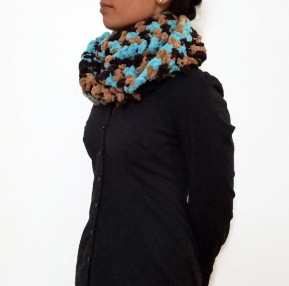 Brown/Turquoise RUTH Scarf Vone Kevitz