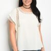 Royal Curves Sasha Lace Ivory Top