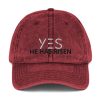 Embroidered YES He Has Risen Vintage Dad Hat - Image 9