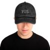 Embroidered YES He Has Risen Vintage Dad Hat - Image 2