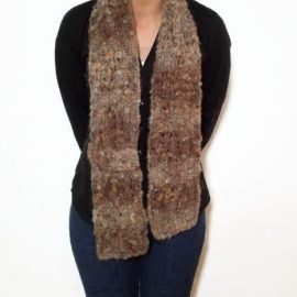 Brown Mohair ESTHER Scarf Vone Kevitz