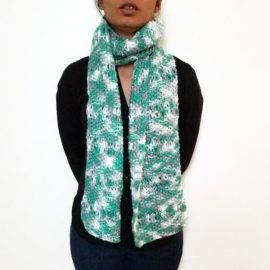 Teal/Grey/White ESTHER Scarf Vone Kevitz