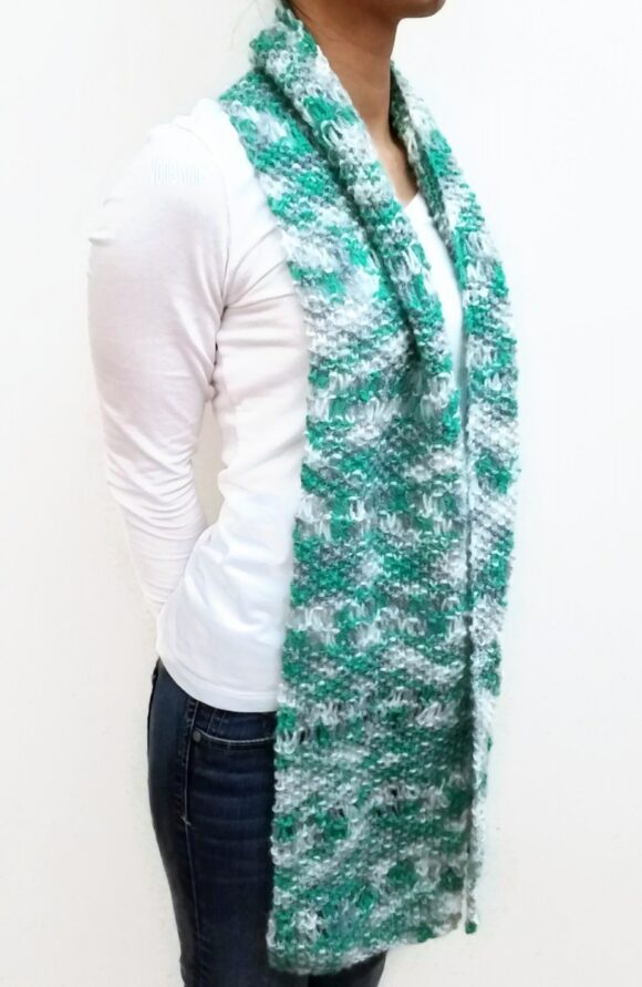 Teal/Grey/White ESTHER Scarf Vone Kevitz