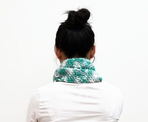 Teal/Grey/White ESTHER Scarf Vone Kevitz