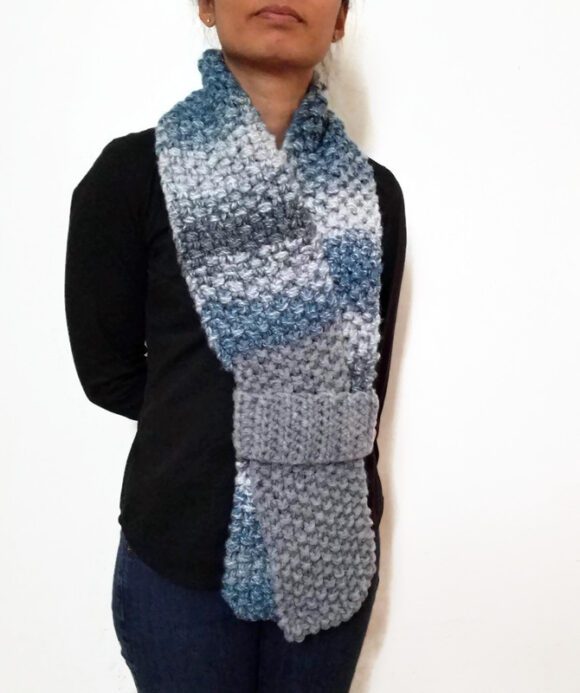 Blue/Grey KETURAH Scarf Vone Kevitz