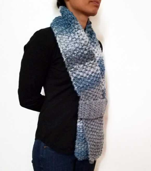 Blue/Grey KETURAH Scarf Vone Kevitz