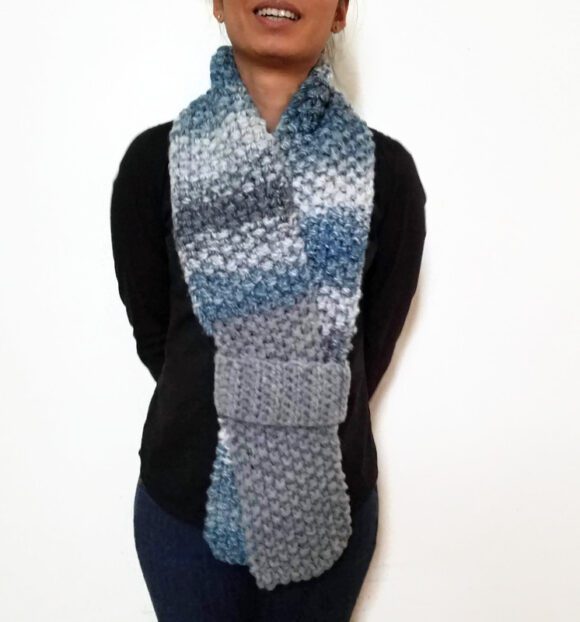 Blue/Grey KETURAH Scarf Vone Kevitz