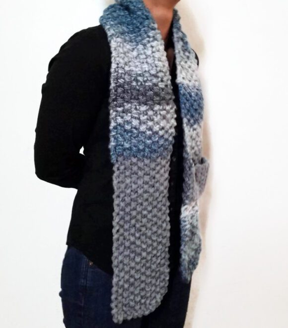 Blue/Grey KETURAH Scarf Vone Kevitz