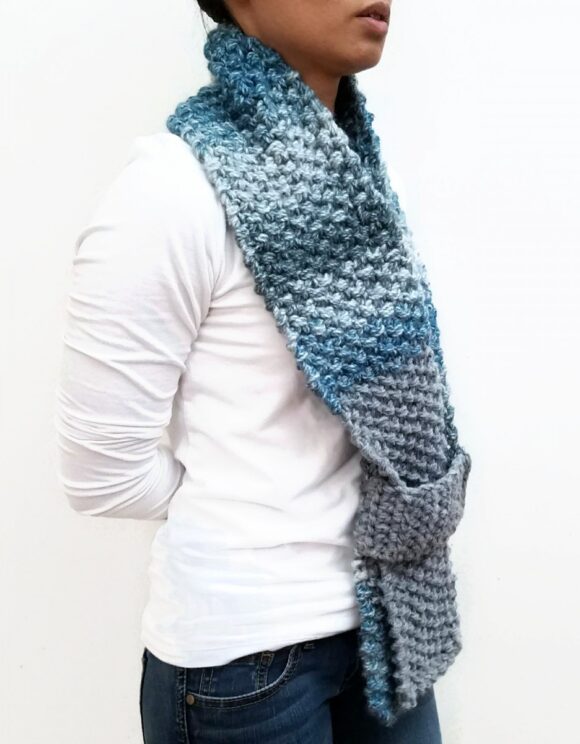 Blue/Grey KETURAH Scarf Vone Kevitz