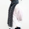 Grey Triple Yarn Cable Scarf Vone Kevitz