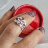 Amethyst ring, Silver ring, Silver stacking, gemstone ring, purple Silver ring, Israeli jewelry, Mother's day gift - Image 4