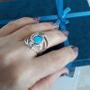 Opal ring, Opal silver ring, Blue opal Ring, October birthstone, Gift For Her - Image 5