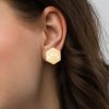 Hope Hexagon Stud Earrings - Image 3