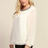 ROYAL CURVES GABRIELLA CREAM BLOUSE - Image 2