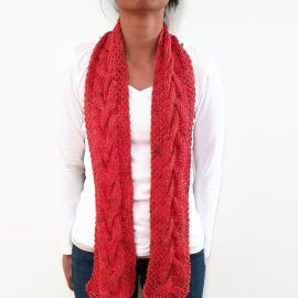 Vone Kevitz Sandia Hand Dyed Cable Scarf