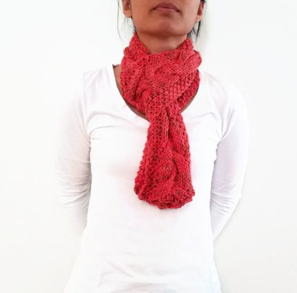 Vone Kevitz Sandia Hand Dyed Cable Scarf